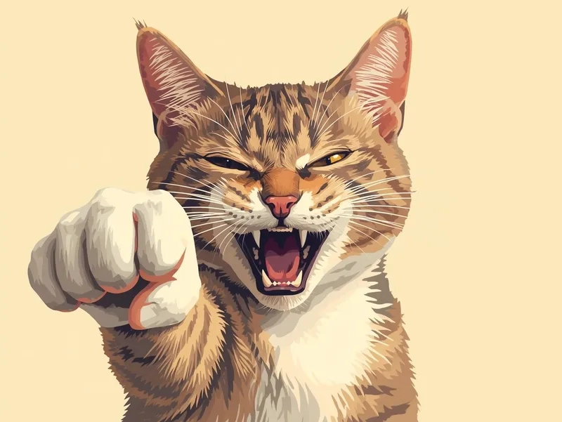 Trang trí màn hình với hình nền meme mèo đấm