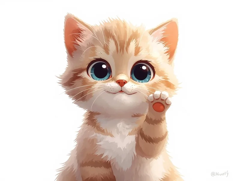 Biểu cảm đáng yêu của hình meme mèo dễ thương