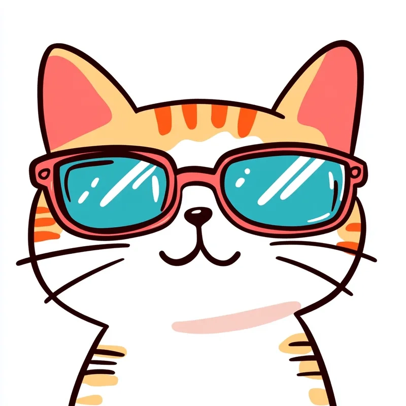 Xem ngay meme con mèo đeo kính vui nhộn