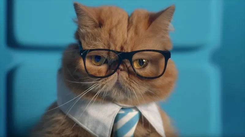 Biểu cảm bá đạo của meme mèo đeo kính bựa