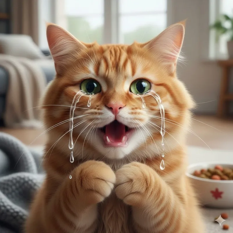 Chia sẻ hình meme mèo khóc đầy cảm xúc