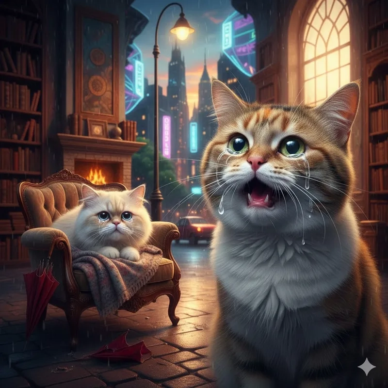 Hài hước cực độ với meme mèo khóc huhu