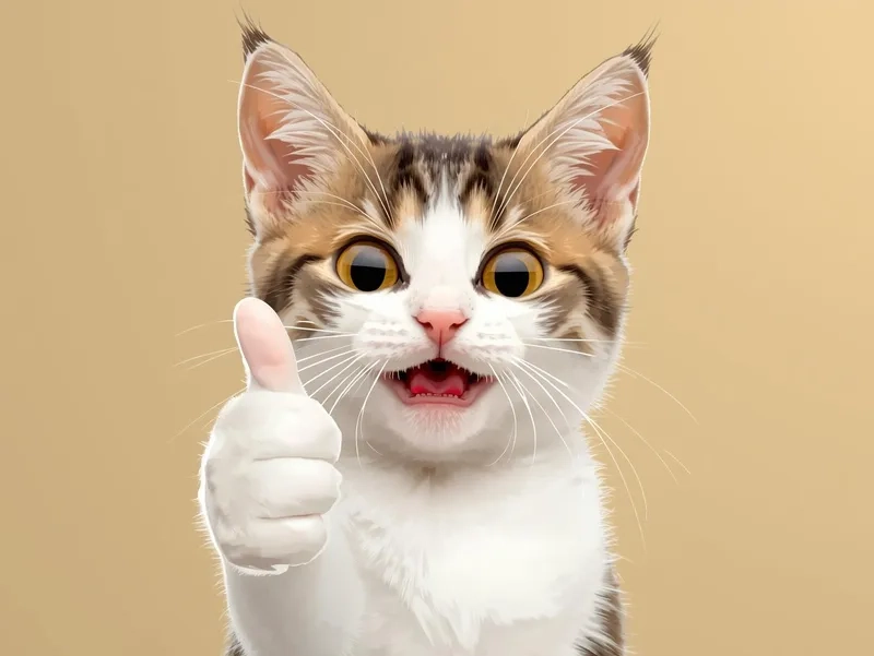 Biểu cảm dễ thương của hình mèo like khiến tim tan chảy