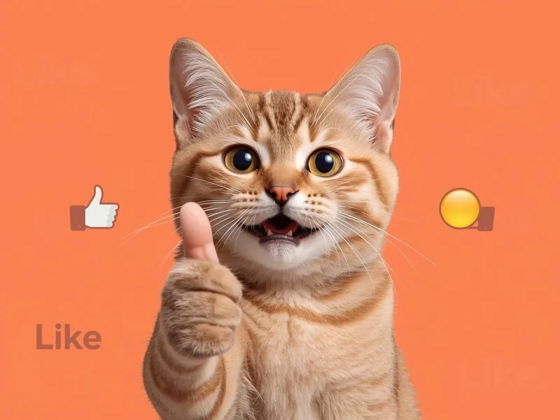 Không thể nhịn cười với meme mèo giơ like bá đạo