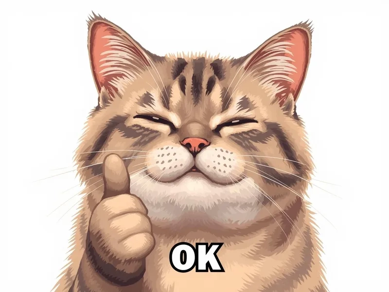 Ai cũng tan chảy với meme mèo ok cute