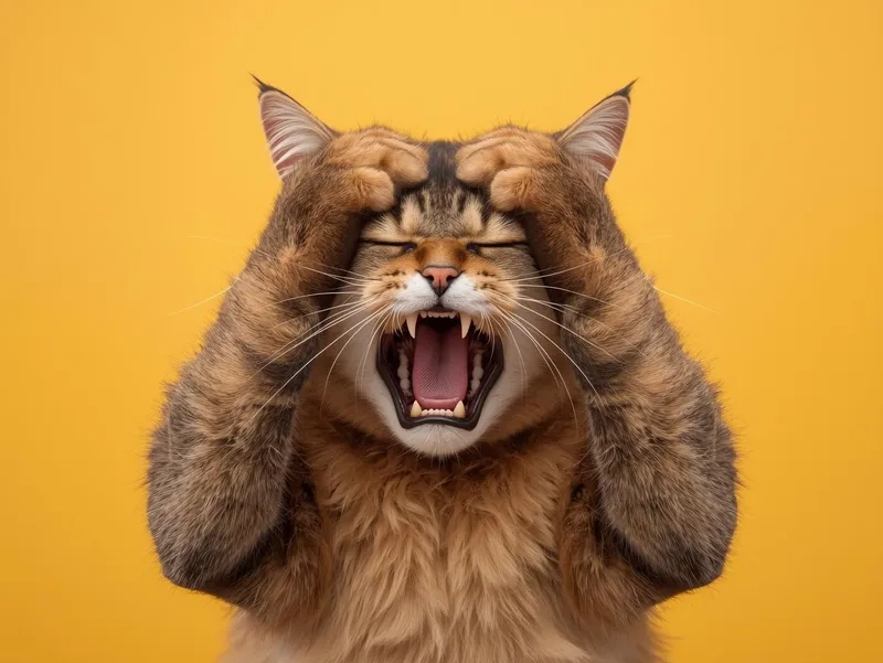 Ai cũng sốc với meme mèo hoang mang ôm đầu