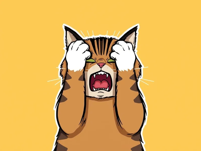 Chia sẻ vui nhộn với ảnh chế mèo ôm đầu