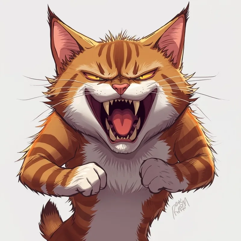 Trò cười thú vị với meme mèo hài hước tức giận cực vui