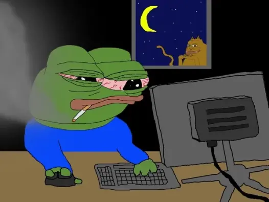 Ảnh meme ếch buồn hài hước và thấm thía cảm xúc đời sống