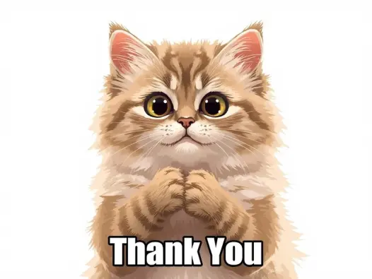 Bộ sưu tập ảnh meme mèo cảm ơn hot nhất hiện nay
